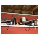 Small Shop vac, lamp, miscellaneous