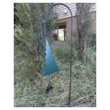 Garden stake with heavy metal Wind chime