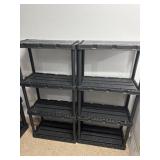 Plastic shelving unit