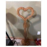 Heart shaped quilt rack