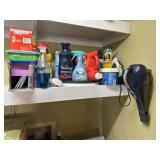 Cleaning supplies, hand vacs, irons