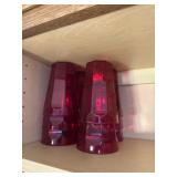 Red plastic glasses