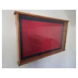 Wooden display case wall hanging