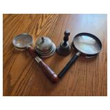 Magnifying glass, bells