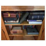 2 shelves of vintage books