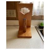 Wooden paper towel holder