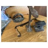 Draw knife and anvil vintage iron