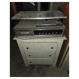 Zenith record player and wooden dresser