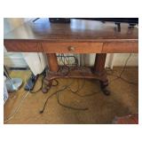 Wooden table with drawer