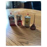 Vintage oil cans
