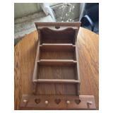 Wooden shelf and coat rack