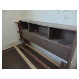 Bedframe and wooden headboard