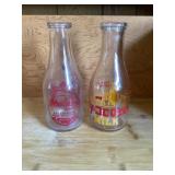 Vintage milk jars