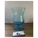 Blue glass vase