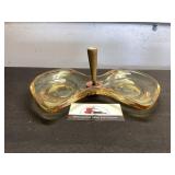 MCM Glass Divided Relish Dish