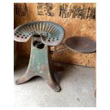 Vintage implement seat stool