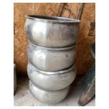 Cream separator basins