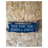 Vintage name sign bracket