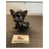 Black cat figurine marked Japan