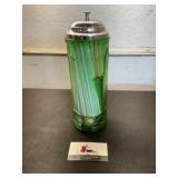 Green glass straw dispenser