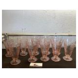 Pink Depression Glass Goblets