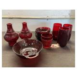 Red glassware
