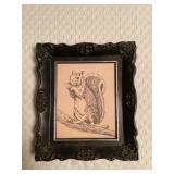 Vintage squirrel art