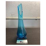 Blown Glass Blue Vase