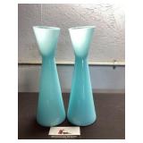 MCM Blue Glass Vases