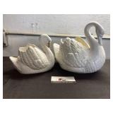 Ceramic Swan Planters