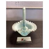 Fenton Painted Ruffle Vase