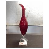 Red Glass Vase