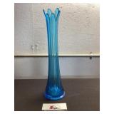 Blue Blown Glass Vase