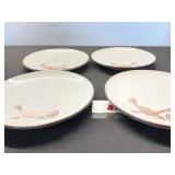 Stoneware road runner plates
