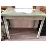 Green enamel top table