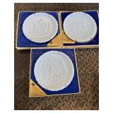 Fenton handmade glass plates