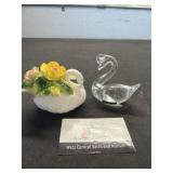 Crystal goose and good figurine