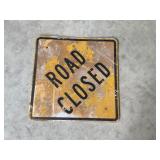 Road closed sign