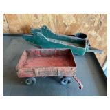 Wagon and partial manure spreader