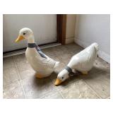 Large ceramic vintage silky goose decor
