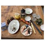 Oil lamps and misc glassware