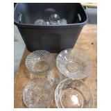 Clear glassware and anniversary dishes