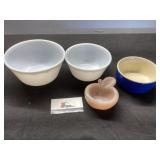 Mixing bowls and spoon rest