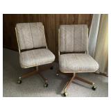 Two rolling chairs