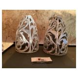 Metal hanging light covers