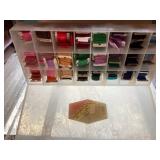 Organizer full of embroidery string