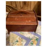 Wooden sewing box