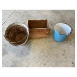Ash Bucket, enamel ware