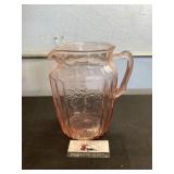 Pink Depression Glass Pitcher