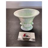 Green swirl vase